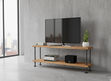 Load image into Gallery viewer, Modern Industrial TV Stand - Pipe And Wood Designs 
