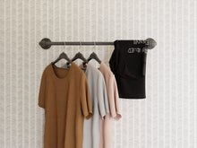 Load image into Gallery viewer, Industrial Pipe Garment Rack - Pipe And Wood Designs 