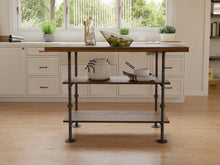 Load image into Gallery viewer, Pipe and Wood Kitchen Island - Pipe And Wood Designs 
