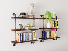 Load image into Gallery viewer, Wall mounted shelving unit - Pipe And Wood Designs 