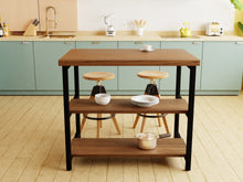 Load image into Gallery viewer, Steel &amp; Wood Kitchen Island - Pipe And Wood Designs 