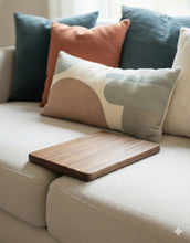 Load image into Gallery viewer, wooden sofa cup holder || sofa tray || sofa drink holder || sofa seat tray rest || sofa cushion tray - Pipe And Wood Designs 