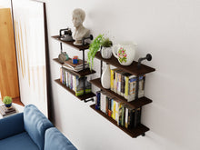 Load image into Gallery viewer, Wall mounted shelving unit - Pipe And Wood Designs 