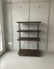 Load image into Gallery viewer, Audio &amp; Vinyl Stand - Pipe And Wood Designs 