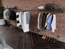 Load image into Gallery viewer, Pipe garment rack - Pipe And Wood Designs 