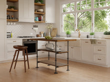 Load image into Gallery viewer, Pipe and Wood Kitchen Island - Pipe And Wood Designs 