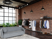 Load image into Gallery viewer, Pipe garment rack - with shelf - Pipe And Wood Designs 
