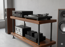 Load image into Gallery viewer, Pipe &amp; Wood Audio Console - Pipe And Wood Designs 