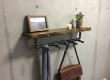 Load image into Gallery viewer, Pipe &amp; Wood Entryway Coat Rack - Pipe And Wood Designs 