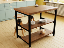 Load image into Gallery viewer, Steel &amp; Wood Kitchen Island - Pipe And Wood Designs 