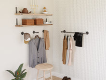 Load image into Gallery viewer, Industrial Pipe Garment Rack - Pipe And Wood Designs 