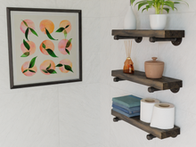 Load image into Gallery viewer, Wood Shelf with Pipe Brackets (1 shelf) - Pipe And Wood Designs 