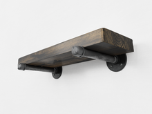 Load image into Gallery viewer, Wood Shelf with Pipe Brackets (1 shelf) - Pipe And Wood Designs 