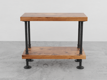 Load image into Gallery viewer, 2 Plank Side Table - Pipe And Wood Designs 