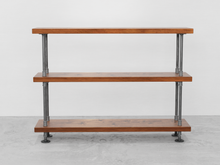 Load image into Gallery viewer, Modern Pipe &amp; Wood Console Table - Pipe And Wood Designs 
