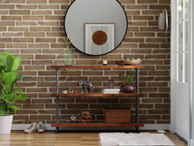 Load image into Gallery viewer, Modern Pipe &amp; Wood Console Table - Pipe And Wood Designs 
