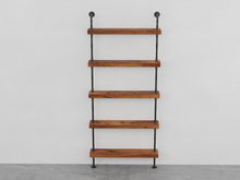 Load image into Gallery viewer, Pipe and Wood Shelving Unit - Floor to Ceiling - Pipe And Wood Designs 