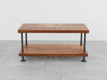 Load image into Gallery viewer, Industrial Pipe &amp; Wood Coffee Table - Pipe And Wood Designs 
