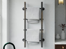 Load image into Gallery viewer, Wall mounted towel &amp; blanket ladder - Pipe And Wood Designs 