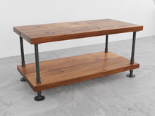 Load image into Gallery viewer, Industrial Pipe &amp; Wood Coffee Table - Pipe And Wood Designs 