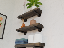 Load image into Gallery viewer, Wood Shelf with Pipe Brackets (1 shelf) - Pipe And Wood Designs 