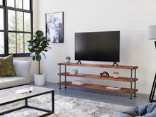 Load image into Gallery viewer, Industrial Pipe &amp; Wood Console Table - Pipe And Wood Designs 