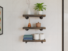 Load image into Gallery viewer, Wood Shelf with Pipe Brackets (1 shelf) - Pipe And Wood Designs 