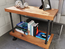 Load image into Gallery viewer, 2 Plank Side Table - Pipe And Wood Designs 