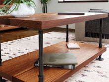 Load image into Gallery viewer, Industrial Pipe &amp; Wood Coffee Table - Pipe And Wood Designs 