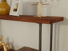 Load image into Gallery viewer, Industrial Entryway Table with Shelf - Pipe And Wood Designs 