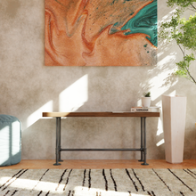Load image into Gallery viewer, Pipe and Wood Bench - Pipe And Wood Designs 