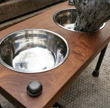 Load image into Gallery viewer, Elevated Pet Feeder - Pipe And Wood Designs 
