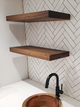 Load image into Gallery viewer, Wood Floating Shelf - Pipe And Wood Designs 