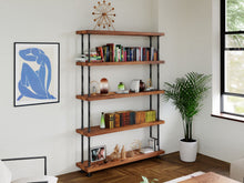 Load image into Gallery viewer, Industrial Pipe &amp; Wood Bookcase - Pipe And Wood Designs 