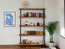 Load image into Gallery viewer, Industrial Pipe &amp; Wood Bookcase - Pipe And Wood Designs 
