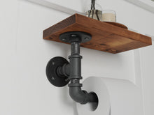 Load image into Gallery viewer, Pipe and Wood Toilet Paper Holder - Shelf Addition - Pipe And Wood Designs 