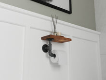 Load image into Gallery viewer, Pipe and Wood Toilet Paper Holder - Shelf Addition - Pipe And Wood Designs 