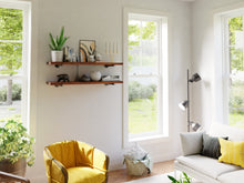 Load image into Gallery viewer, Wood Shelf with Pipe Brackets  (2 shelves) - Pipe And Wood Designs 