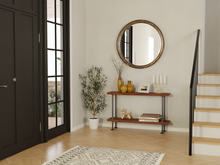 Load image into Gallery viewer, Industrial Entryway Table with Shelf - Pipe And Wood Designs 