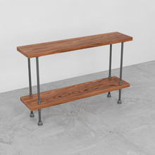 Load image into Gallery viewer, Industrial Entryway Table with Shelf - Pipe And Wood Designs 