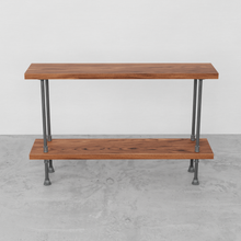 Load image into Gallery viewer, Industrial Entryway Table with Shelf - Pipe And Wood Designs 
