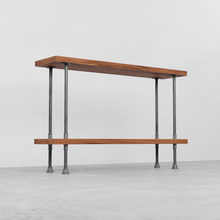 Load image into Gallery viewer, Industrial Entryway Table with Shelf - Pipe And Wood Designs 