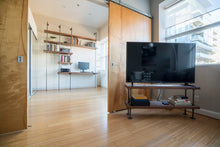 Load image into Gallery viewer, Solid Walnut Wood TV Stand - Pipe And Wood Designs 