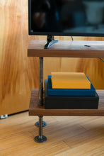 Load image into Gallery viewer, Solid Walnut Wood TV Stand - Pipe And Wood Designs 