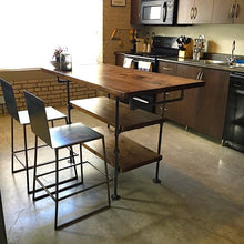 Load image into Gallery viewer, Pipe and Wood Kitchen Island - Pipe And Wood Designs 