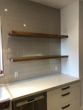 Load image into Gallery viewer, Wood Floating Shelf - Pipe And Wood Designs 