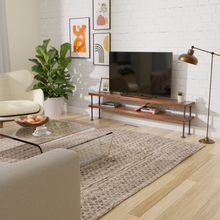 Load image into Gallery viewer, Modern Industrial TV Stand - Pipe And Wood Designs 