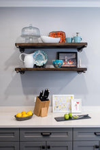 Load image into Gallery viewer, Wood Shelf with Pipe Brackets (1 shelf) - Pipe And Wood Designs 