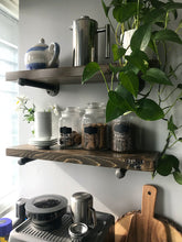 Load image into Gallery viewer, Wood Shelf with Pipe Brackets (1 shelf) - Pipe And Wood Designs 
