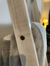 Load image into Gallery viewer, Solid Hardwood Blanket Ladder - Distressed White - Pipe And Wood Designs 